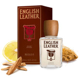 Dana English Leather After Shave Splash bottle close-up for a timeless masculine scent ritual.