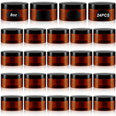 Dandat amber jar packaging with lids and labels for easy organization