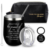 Dandat tumbler with lid and straw keeps drinks hot or cold on the go.