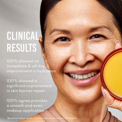 Danessa Myricks Yummy Skin Moisture Repair Balm Serum facial application shows a smooth, prep-ready surface.