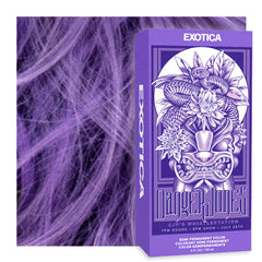 Danger Jones Exotica light purple bottle with high-pigment color for vibrant results.