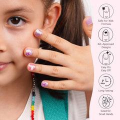 DANNI & TONI Purple Glitter design offers sparkle without fumes, ideal for daily wear.