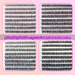 DAODER cluster lashes multi-style 30D-60D lets you customize natural eye looks.