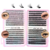 DAODER cluster lashes package offers 640-piece supply for long-lasting styling.