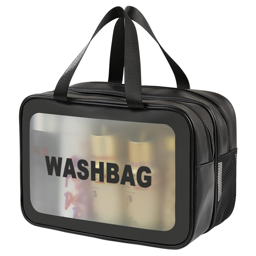 DAPOWER travel toiletry bag with large capacity keeps cosmetics organized during trips.