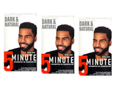 Dark & Natural Color for Men Natural Black 3 Pack packaging supports convenient home coloring.