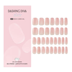 Dashing Diva Glaze Ballerina Blush close-up shows rich color and mirror shine, salon-like finish.