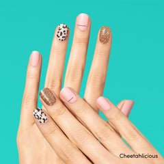Dashing Diva gloss nail strips Hollywood Lane close-up highlights a chic, high-shine finish.