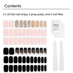 Dashing Diva gloss nail strips UV-free gel look close-up emphasizes instant application.