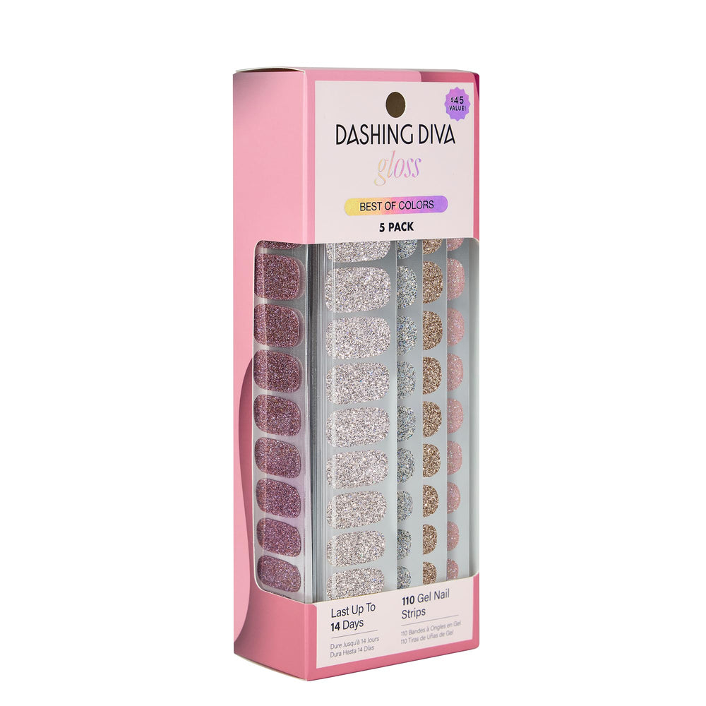 Dashing Diva Gloss Nail Strips kit package for easy at home gel manicure convenience