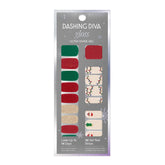 Dashing Diva Gloss Santa Baby front view, quick chic manicure with glossy gel finish.