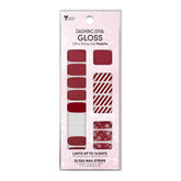 Dashing Diva Peppermint Marvel gloss nail strips deliver a glossy gel finish for long-lasting color.