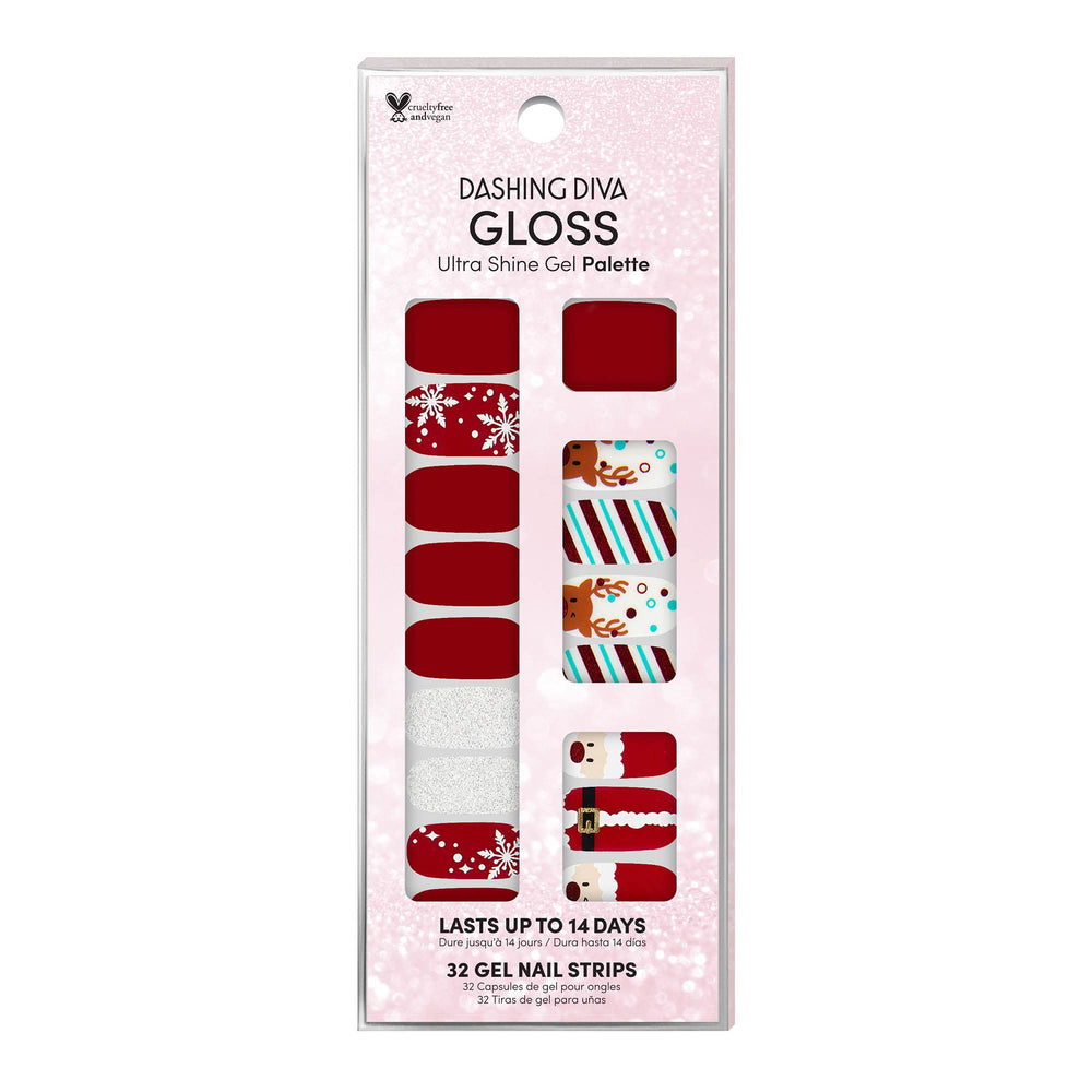 Dashing Diva Santa Helper gloss strips collection delivers a glossy, long-lasting mani.