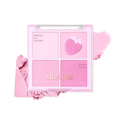 Dasique Blending Mood Cheek Berry Smoothie compact swatches four pink blush shades for versatile looks.