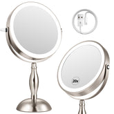 DASLAVA 20x magnifying mirror with light for precise makeup detailing