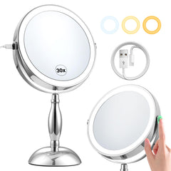 DASLAVA 30x magnifying mirror close-up for precise detailing and eyelash work
