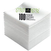 DAVELEN disposable large luxury towels rolled for plush guest comfort in spa and salon.
