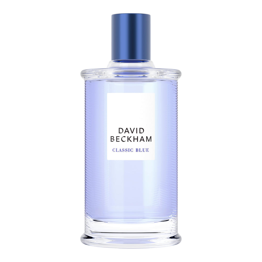 David Beckham Classic Blue bottle front view shows timeless masculine appeal and versatility
