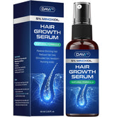 DAVV 5% Minoxidil spray bottle promotes hair regrowth support.