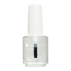 Dazzle Dry base coat Step-2 clear bottle, fast-drying base for smoother polish.