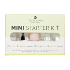 Dazzle Dry complete starter kit nail prep demonstrates a smooth base for lasting adhesion.
