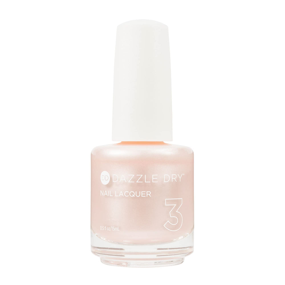 Dazzle Dry Endearment bottle close-up shows fast-drying, long-lasting pale pink frost.