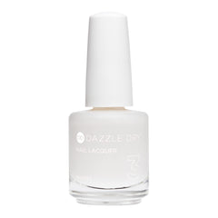 Dazzle Dry Nail Lacquer Step 3 bottle in Fine China shows sheer milky white finish