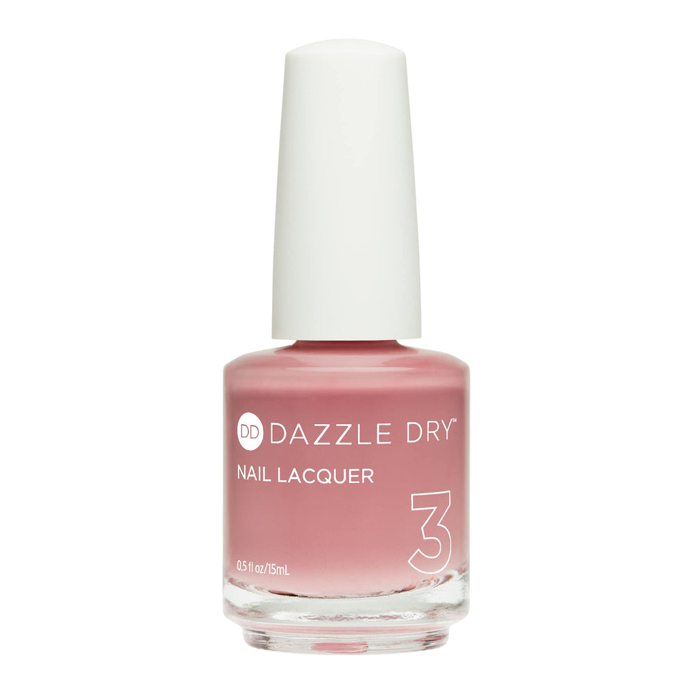 Dazzle Dry Less is Mauve bottle shows quick-dry, long-lasting color.