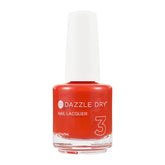 Dazzle Dry Red Hot Chili bottle shows bold orangey red shade for long-lasting manicure.