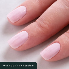 Dazzle Dry Transform Ridge Filler brush applying on ridged nails.