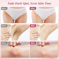 DCSCRK Skin Lightening Cream applied to inner thigh area for even tone and moisture.