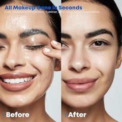 ddg cleansing balm eye makeup removal demonstrates easy, stinging-free efficacy around eyes
