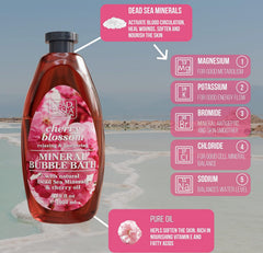 Dead Sea Collection bubble bath cherry blossom scent bubbles offer relaxing aromatherapy