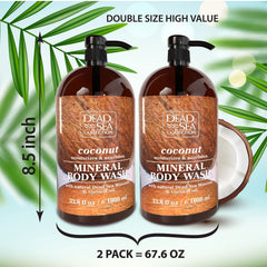 Dead Sea Collection Coconut Body Wash rich lather and creamy foam texture