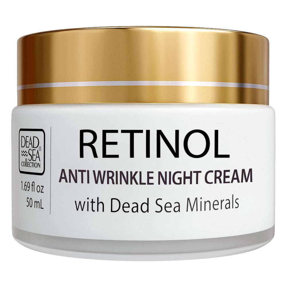 Crema de noche Dead Sea Collection con retinol 2% para renovación suave.