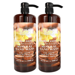 Dead Sea Collection hand soap pump almond vanilla bottle with pump for easy one-handed use