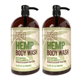 Dead Sea Collection Hemp Body Wash bottle demonstrates hydrating cleansing for all skin types