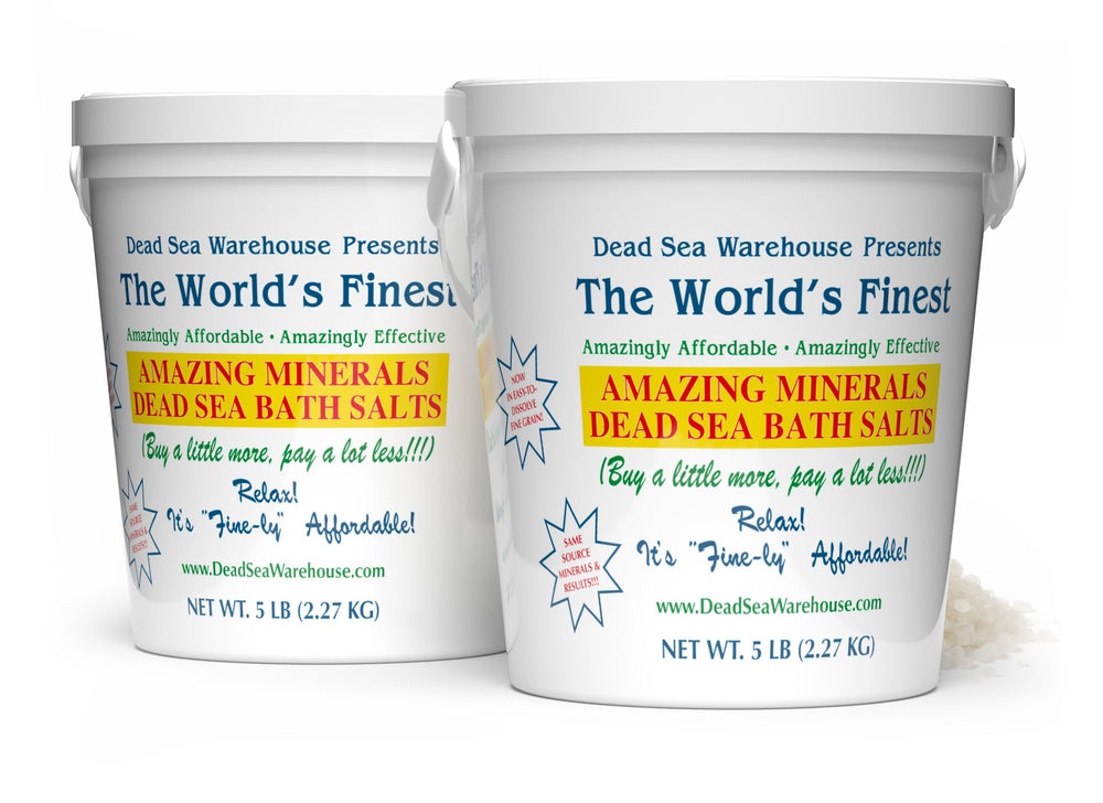 Dead Sea Warehouse dead sea salts bath bowl for a relaxing mineral soak.