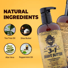 Deadeye Dick's shave butter on the face ready for a clean shave setup