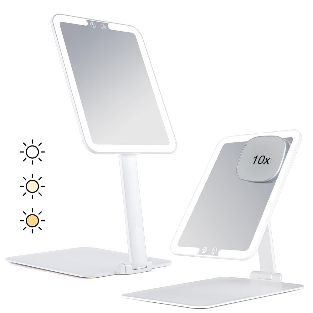 Dear girl travel mirror foldable stand offers compact, full-face visibility on the go.