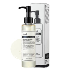 DearKlairs Gentle Black Fresh Cleansing Oil bottle demonstrates fragrance-free cleansing for oily sensitive skin