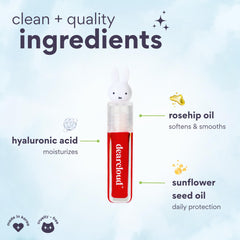 Close-up of Dearcloud Miffy Lip Serum Jelly hydrating formula for soft lips