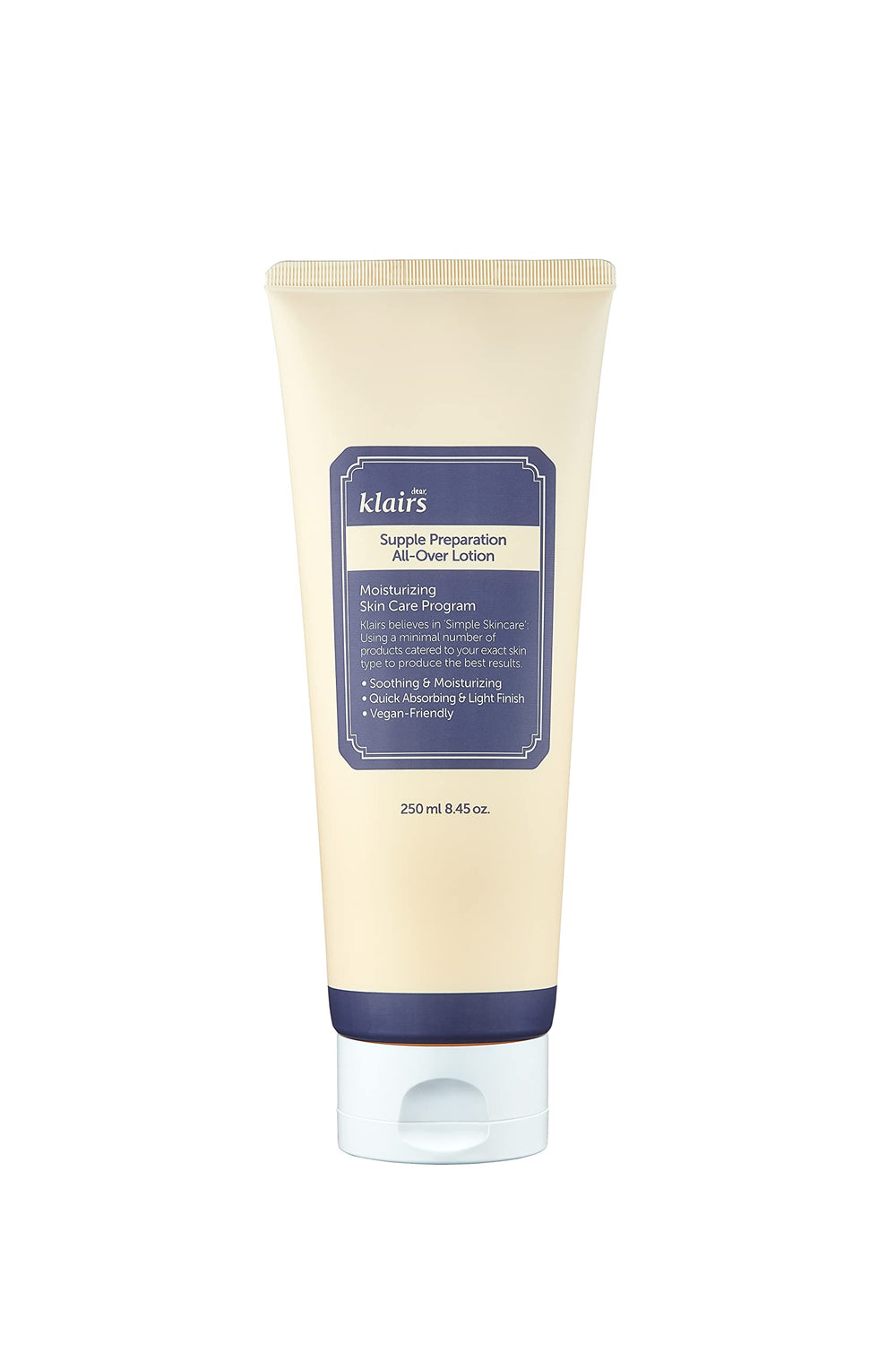 DearKlairs Supple Preparation All-over Lotion bottle for lightweight facial and body hydration