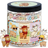 DEARMINE Positive Goat Jar on a shelf for daily mood lift