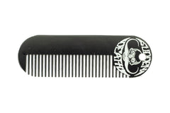 Death Grip peine de bolsillo negro para barba, retoques diarios fáciles.