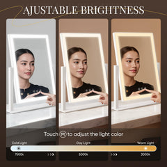 DECADENCE vanity mirror detachable 5x magnifier for precise application