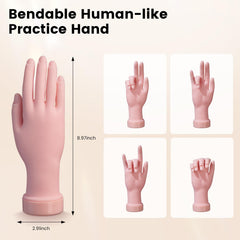 Deciniee practice nail hand for beginner-friendly practice sessions.