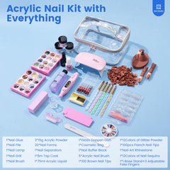 Deciniee glitter powder in 24 colors delivers versatile nail art options.