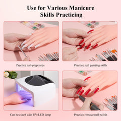 Deciniee nail art set display—great for showcasing finished designs after practice.