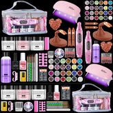 Deciniee nail kit for beginners with silver case enables tidy home practice.